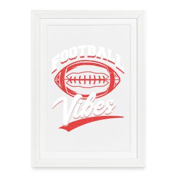 Football Vibes Saison Fan - Affiche encadrée (27 × 37 cm) - blanc - Devant