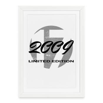 17e anniversaire 2009 cadeau garçons et filles - Affiche encadrée (27 × 37 cm) - blanc - Devant