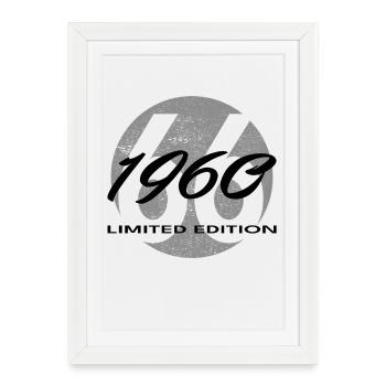 66th Birthday 1960 Gift for Men and Women - Framed poster (27 × 37 cm) - white - Front