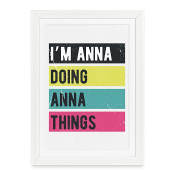 I’m Anna Doing Anna Things Retro Colors - Framed poster (27 × 37 cm) - white - Front