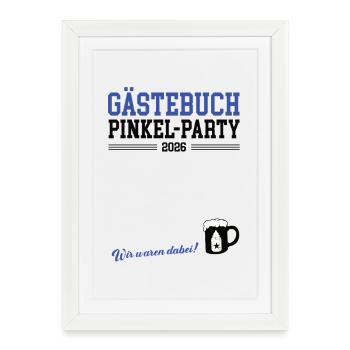 Baby Peeing Guestbook Baby Shower Baby Beer 2026 - Framed poster (27 × 37 cm) - white - Front