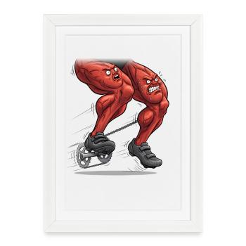 Vélo de route Vélo Vélo Sport Vélo VTT - Affiche encadrée (27 × 37 cm) - blanc - Devant