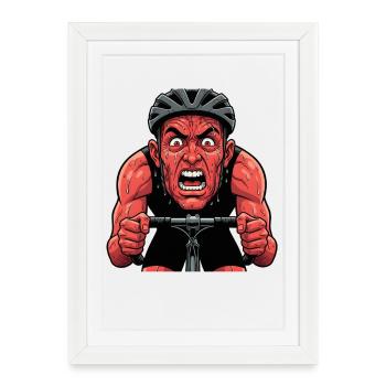 Vélo de route Vélo Vélo Sport Vélo VTT - Affiche encadrée (27 × 37 cm) - blanc - Devant