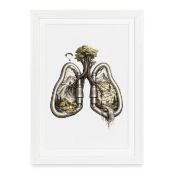 Breath of Nature – Outdoor Adventure in a Carabiner - Framed poster (27 × 37 cm) - white - Front