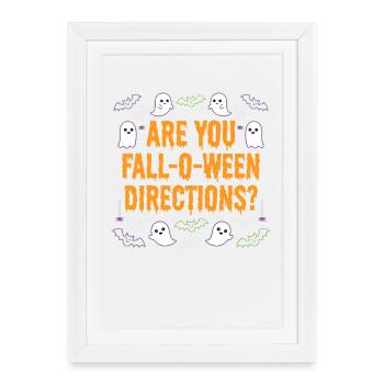 Are you an Autumn O-Ween Instruction Teacher? Hallow - Framed poster (27 × 37 cm) - white - Front