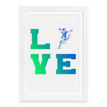Motif de handball qui fonctionne immédiatement pour les femmes - Affiche encadrée (27 × 37 cm) - blanc - Devant