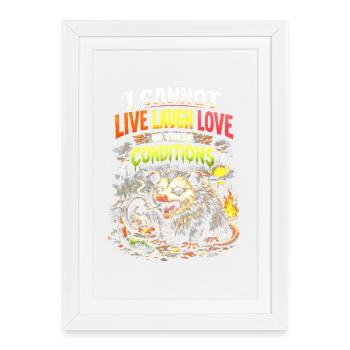 Chaos Rat under these conditions - Framed poster (27 × 37 cm) - white - Front