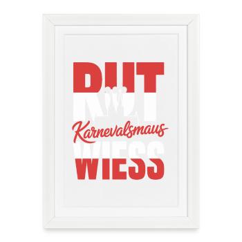 Souris de Carnaval, Rut, Wiess, Cologne, Cologne, Souris de Carnaval, - Affiche encadrée (27 × 37 cm) - blanc - Devant