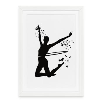 Gymnastics Hoops Rhythmic Gymnastics - Framed poster (27 × 37 cm) - white - Front