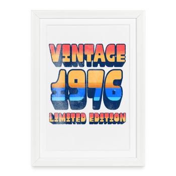 Vintage Jahrgang 1976 Limited Edition Retro Design - Framed poster (27 × 37 cm) - white - Front