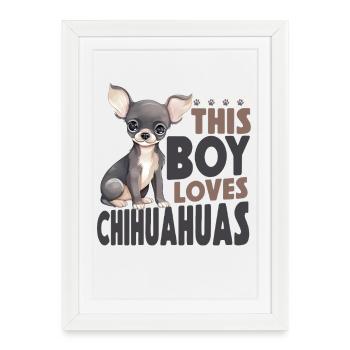 Chihuahua Chihuahueño Boy This Boy - Framed poster (27 × 37 cm) - white - Front
