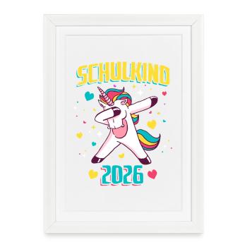 Inscription à l’école Unicorn 2026 pour les élèves - Affiche encadrée (27 × 37 cm) - blanc - Devant