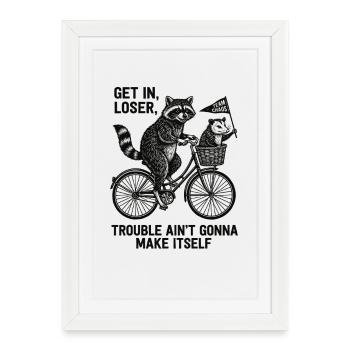Équipe perdante du Chaos – Raccoon & Opossum - Affiche encadrée (27 × 37 cm) - blanc - Devant