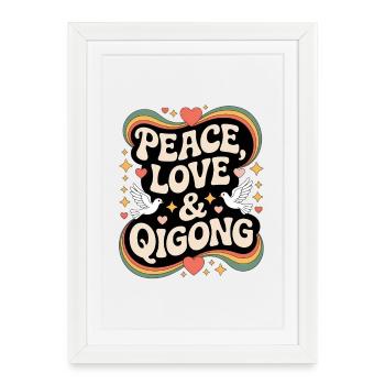 Qigong Tai Chi - Affiche encadrée (27 × 37 cm) - blanc - Devant