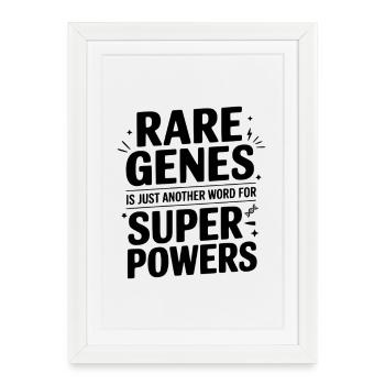 Gènes rares est juste un autre mot pour désigner des super-pouvoirs - Affiche encadrée (27 × 37 cm) - blanc - Devant
