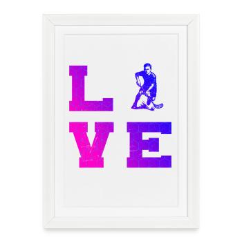 Œuvres de floorball pour votre tenue - Affiche encadrée (27 × 37 cm) - blanc - Devant