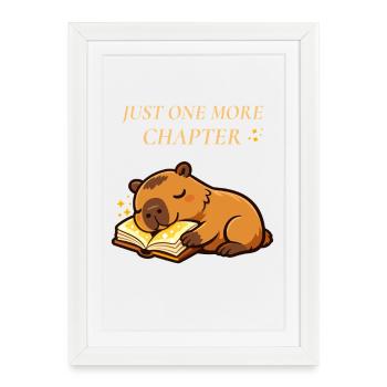 Encore un chapitre : Capybara - Affiche encadrée (27 × 37 cm) - blanc - Devant
