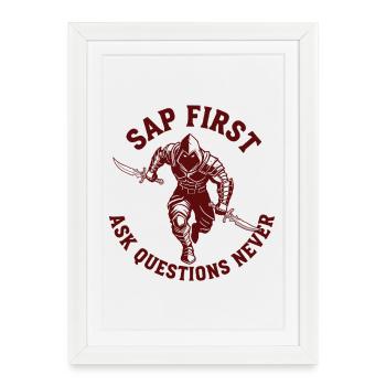 Real Villain Roleplay Nerd Humor - Framed poster (27 × 37 cm) - white - Front