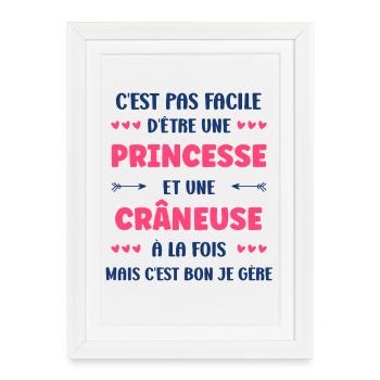 craneuse - Affiche encadrée (27 × 37 cm) - blanc - Devant