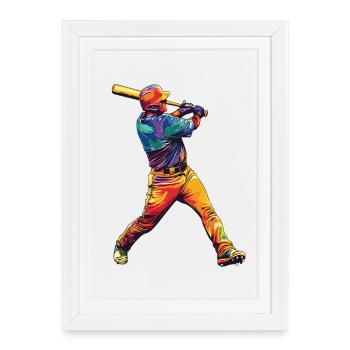 Baseball Strike - Framed poster (27 × 37 cm) - white - Front