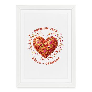 Carnaval Premium de costumes de confettis Jeck - Affiche encadrée (27 × 37 cm) - blanc - Devant