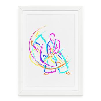 Judo Martial Arts - Framed poster (27 × 37 cm) - white - Front