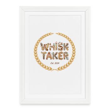 Fouetteur Pâtissier Drôle de Chef Pâtissier - Affiche encadrée (27 × 37 cm) - blanc - Devant
