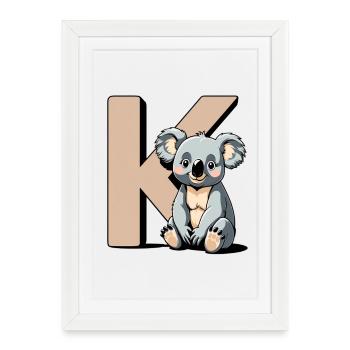 Conception des lettres KoalaK - Affiche encadrée (27 × 37 cm) - blanc - Devant