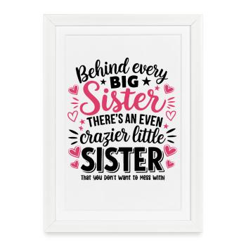 Heart Roses Sister Design - Framed poster (27 × 37 cm) - white - Front