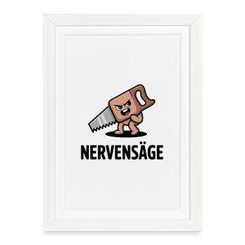 Annoying Funny Cartoon Saw Figurine - Framed poster (27 × 37 cm) - white - Front