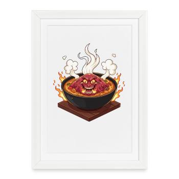 Sharp Demon Pot - Framed poster (27 × 37 cm) - white - Front