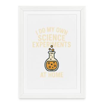 Self-contained science experiments at home - Framed poster (27 × 37 cm) - white - Front
