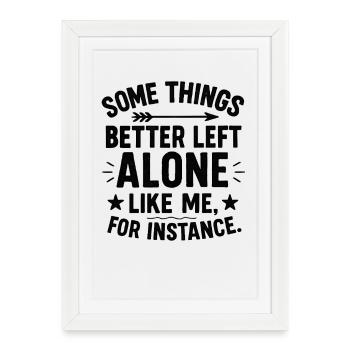 Funny Saying Introverted Nerds Gift Idea - Framed poster (27 × 37 cm) - white - Front