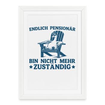 Cadeau de retraité Je ne suis plus responsable Goose - Affiche encadrée (27 × 37 cm) - blanc - Devant