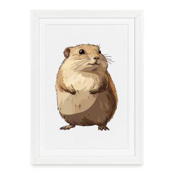 Lemmings Lemming - Affiche encadrée (27 × 37 cm) - blanc - Devant