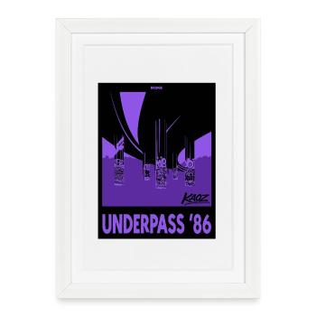 Pont Hip-Hop Underpass Graffiti 86 - Affiche encadrée (27 × 37 cm) - blanc - Devant