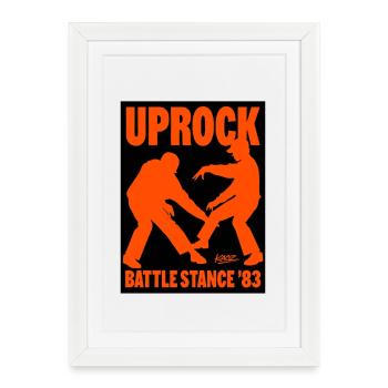 Uprock Battle Stance Hip-Hop 83 - Framed poster (27 × 37 cm) - white - Front