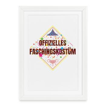 Costume officiel de carnaval - Affiche encadrée (27 × 37 cm) - blanc - Devant