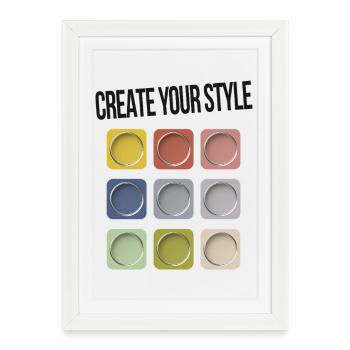Create Your Style – Be Individual - Framed poster (27 × 37 cm) - white - Front
