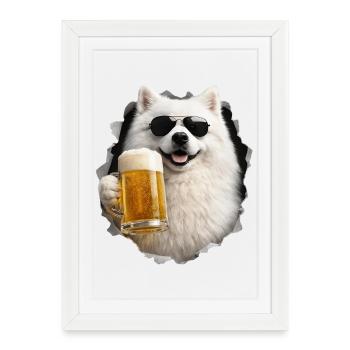 Japanese Spitz Beer - Framed poster (27 × 37 cm) - white - Front
