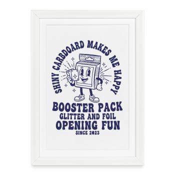 Pack d’extension en carton brillant qui me rend heureux - Affiche encadrée (27 × 37 cm) - blanc - Devant