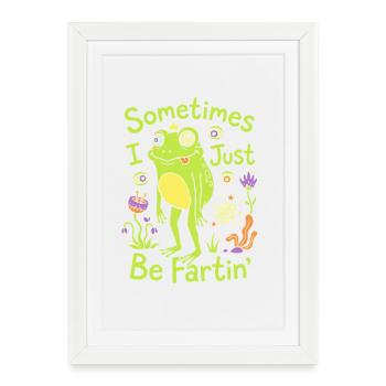 Royal Frog Humor - Framed poster (27 × 37 cm) - white - Front