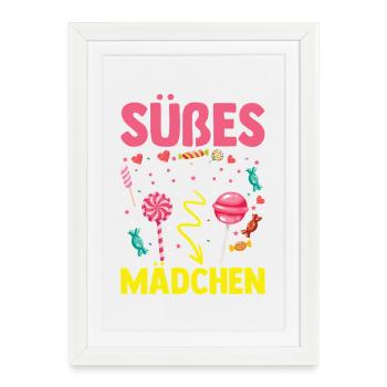 Sweets Sweet Tooth Cute Girl - Framed poster (27 × 37 cm) - white - Front