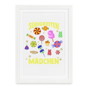 Sweets Sweet Tooth Cute Girl - Framed poster (27 × 37 cm) - white - Front