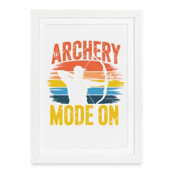 Archery Mode On Retro Sunset - Framed poster (27 × 37 cm) - white - Front