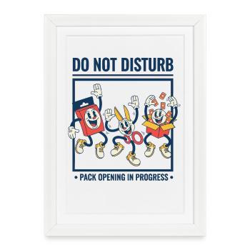 Ne pas interrompre l’ouverture de paquets en cours de trading - Affiche encadrée (27 × 37 cm) - blanc - Devant