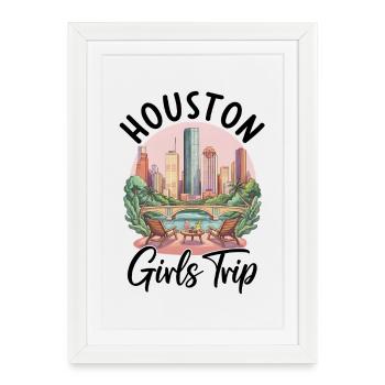 Houston Girls Trip - Framed poster (27 × 37 cm) - white - Front
