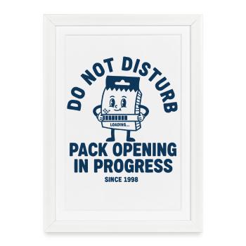Cartes à collectionner Ne pas déranger l’ouverture du paquet - Affiche encadrée (27 × 37 cm) - blanc - Devant