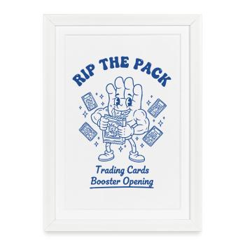 Rip The Pack Trading Cards Booster Opening - Framed poster (27 × 37 cm) - white - Front