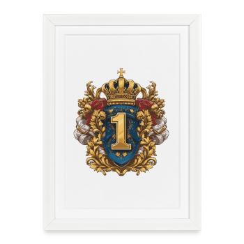 1 Number of coats of arms - Framed poster (27 × 37 cm) - white - Front